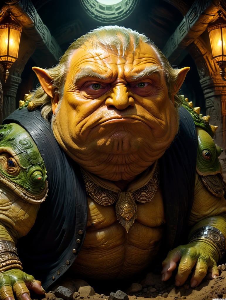 Donald Trump as jabba the Hut