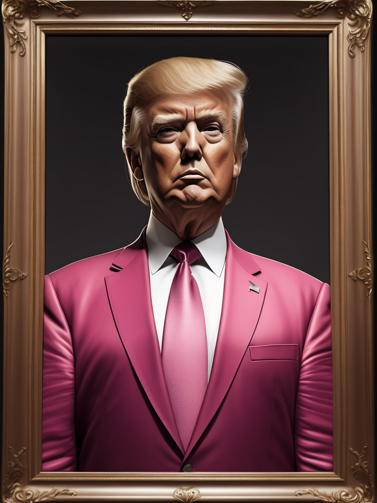 Donald trump in a pink suit