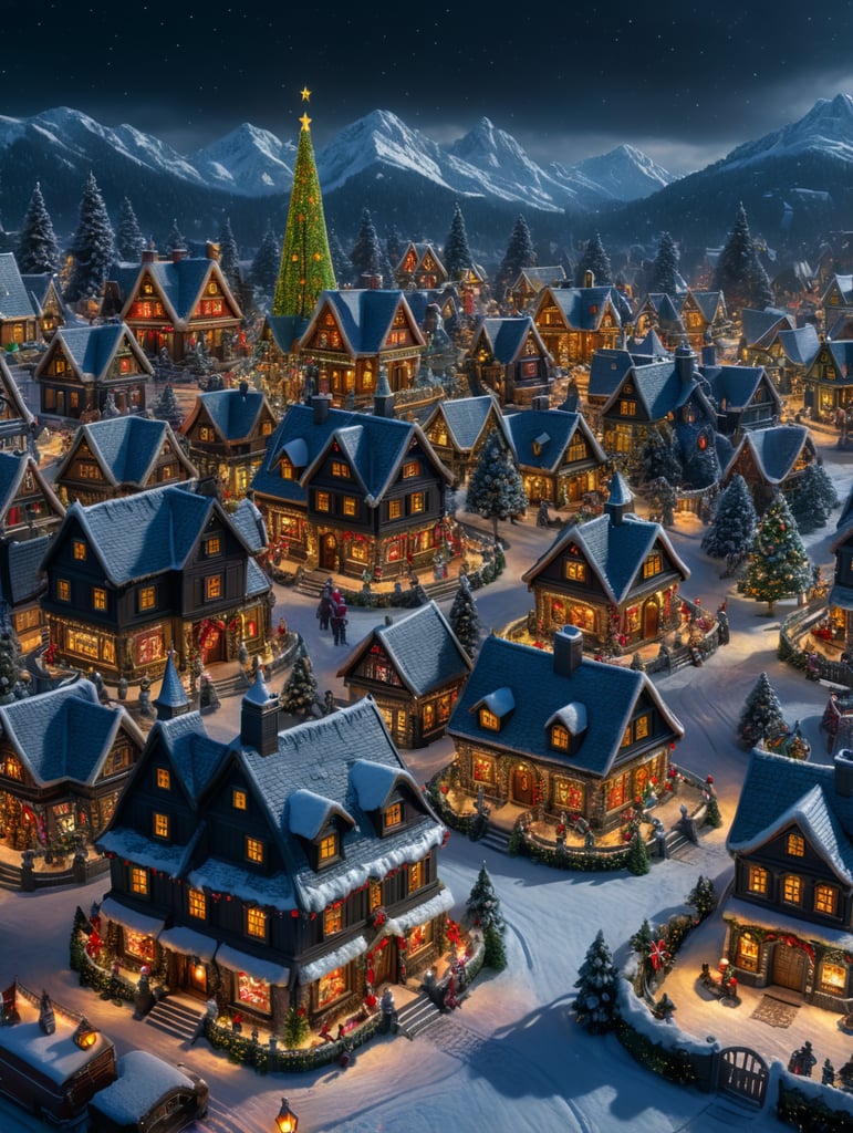 Premium Free ai Images | winter christmas village