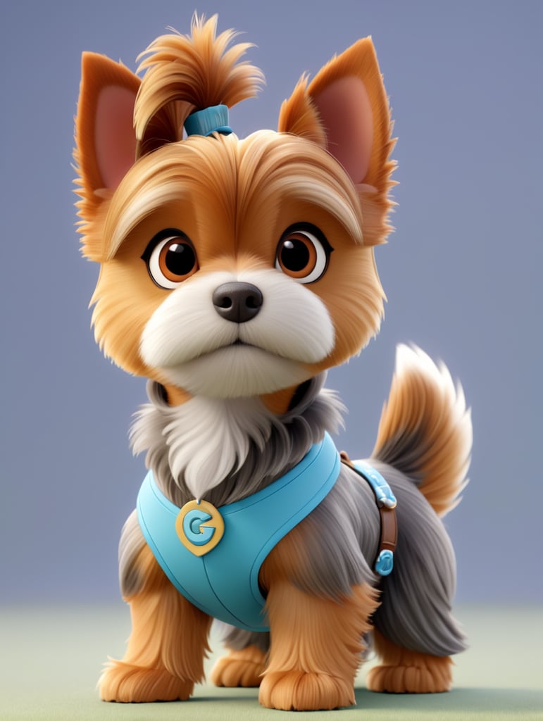 Небольшая собака зовут Гера породы йорк шесть цветов коричневого а спина ее серого цвета