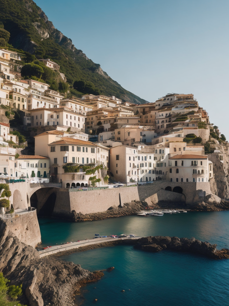 amalfi coast, Vibrant colors, High detail,