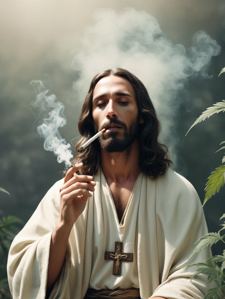 jesus smoking weed