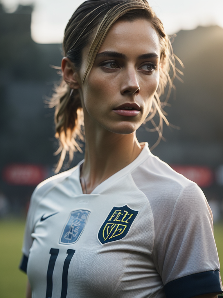 Epic Portrait of a Women Soccer Player, Fifa Women's World Cup, Dennmark