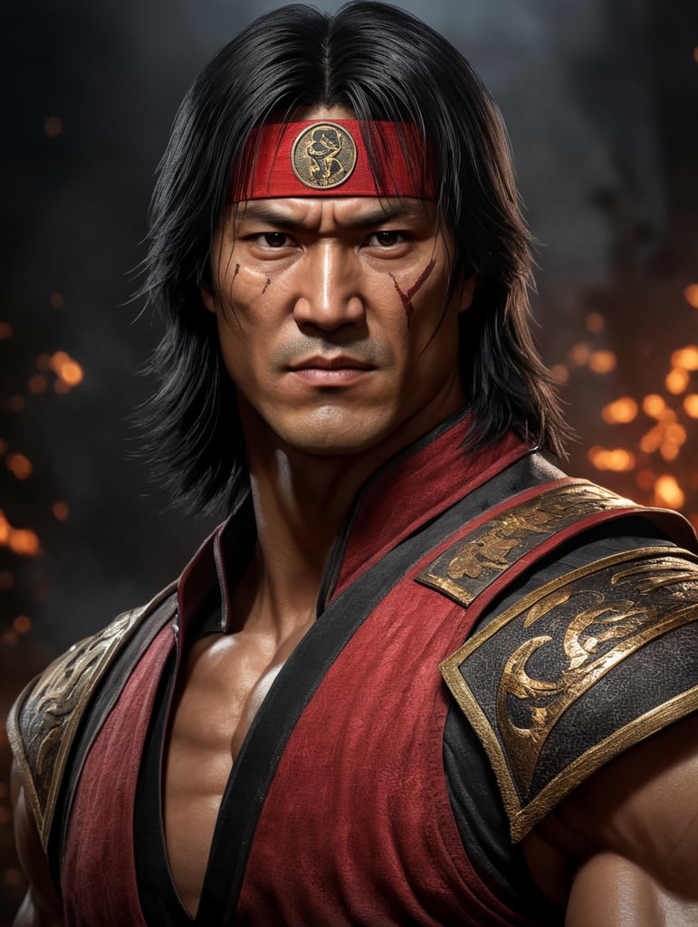 Liu Kang is a character in the Mortal Kombat fighting game series portrait