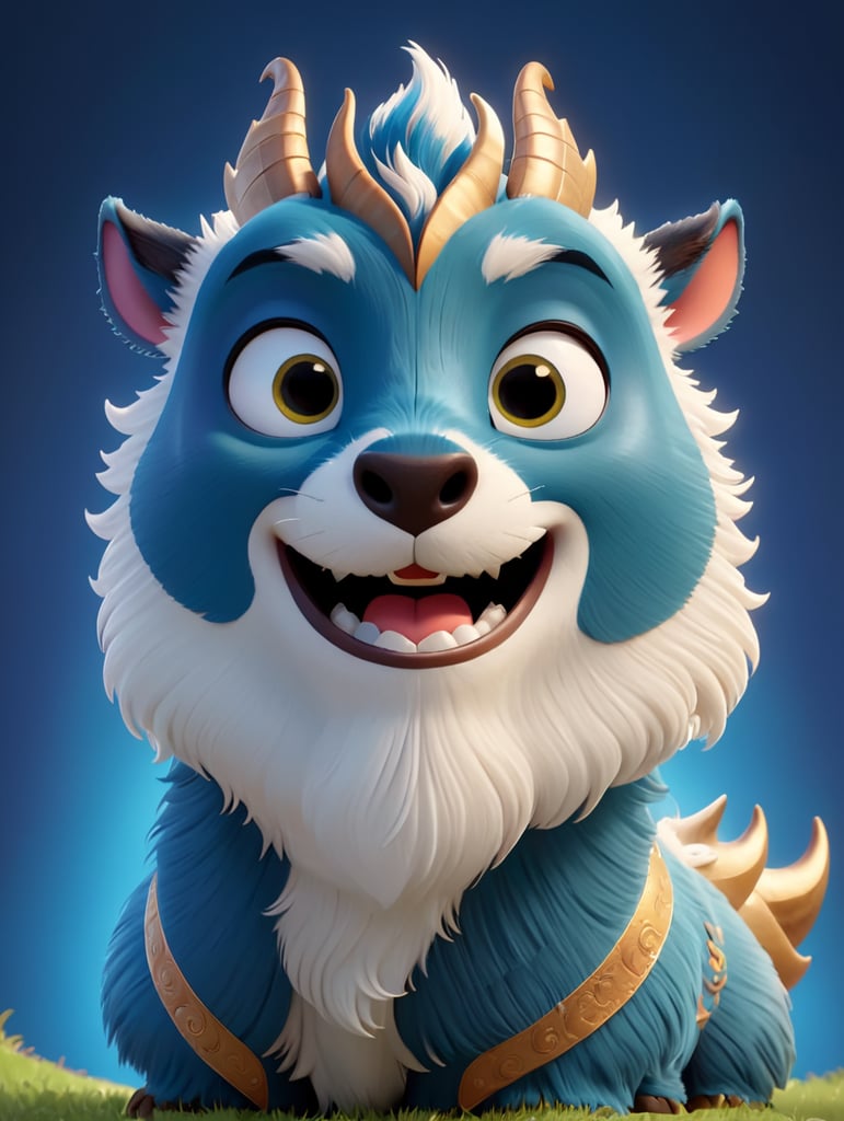 make eyes darker add longer fangs give goat horns