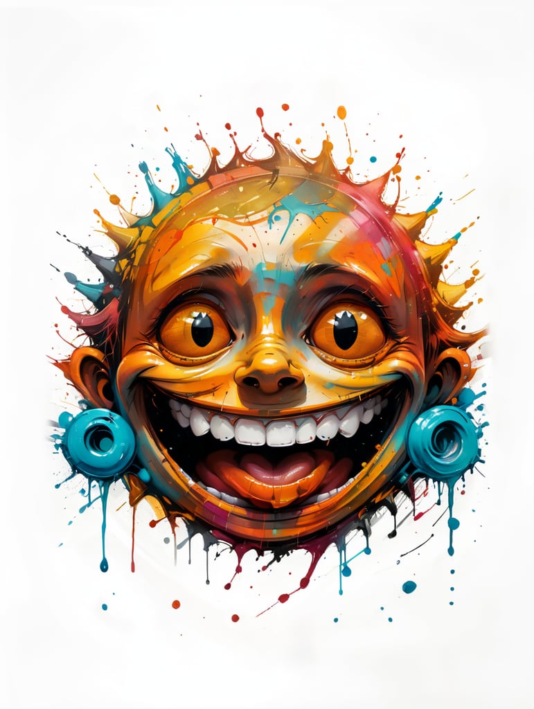 Extreme happiness, laughter emoji as a human