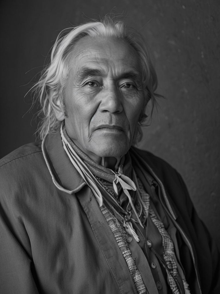 Canada's First Nations people, rare historical photo, black and white photography, a old man, redskin, native Americans