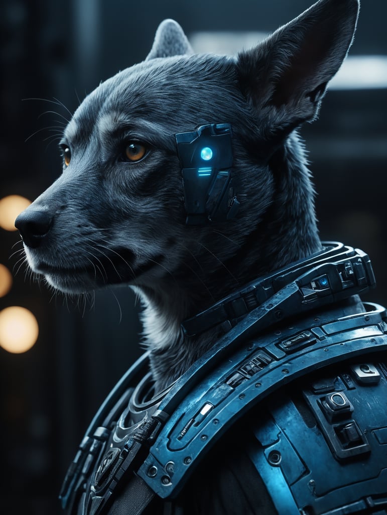 cyberpunk blue heeler