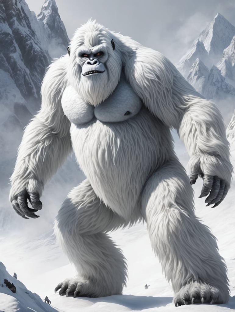 The Yeti, also known as the Abominable Snowman, is an ape-like creature that is said to live in the Himalayan mountains in Asia.