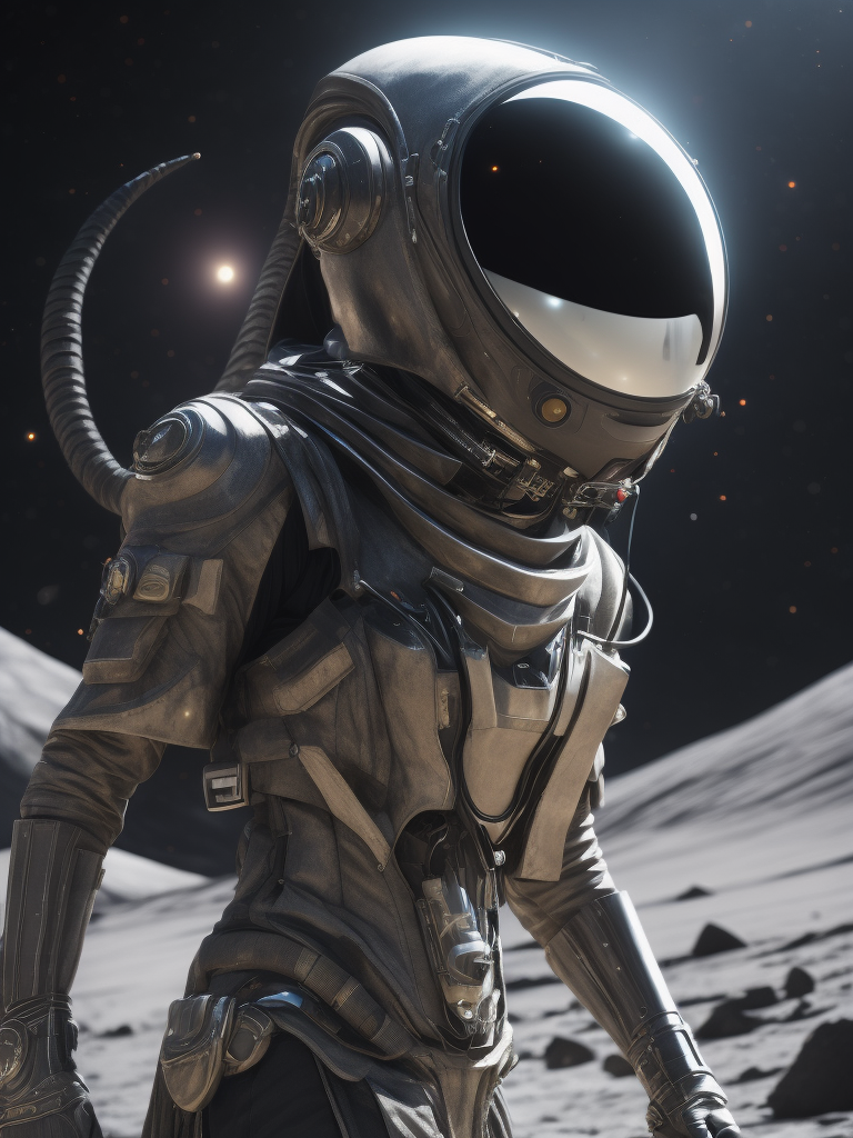 an ultra high definition professional high fashion portrait studio full length photograph of an epic, masterpiece, alien friendly standing on moon wearing a transparent pearlescent raincoat and neon visor in an icelandic black rock environment at dawn, intricated organic neural clothes, galactic black hole background, expansive:2 hyper realistic, 8k, raytracing, close shot, cinematic look, avant garde fashion look, techwear, luxury, elite, cinematic, designer fashion, Rick Owens, Yohji Yamamoto