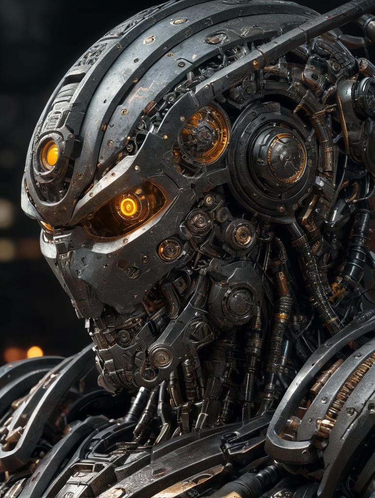 Robô mecha estilo cyberpunk