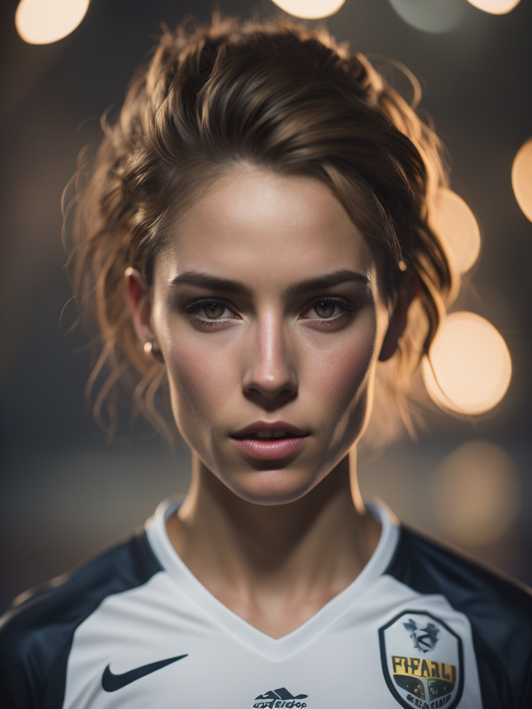 Epic Portrait of a Women Soccer Player, Fifa Women's World Cup, Dennmark