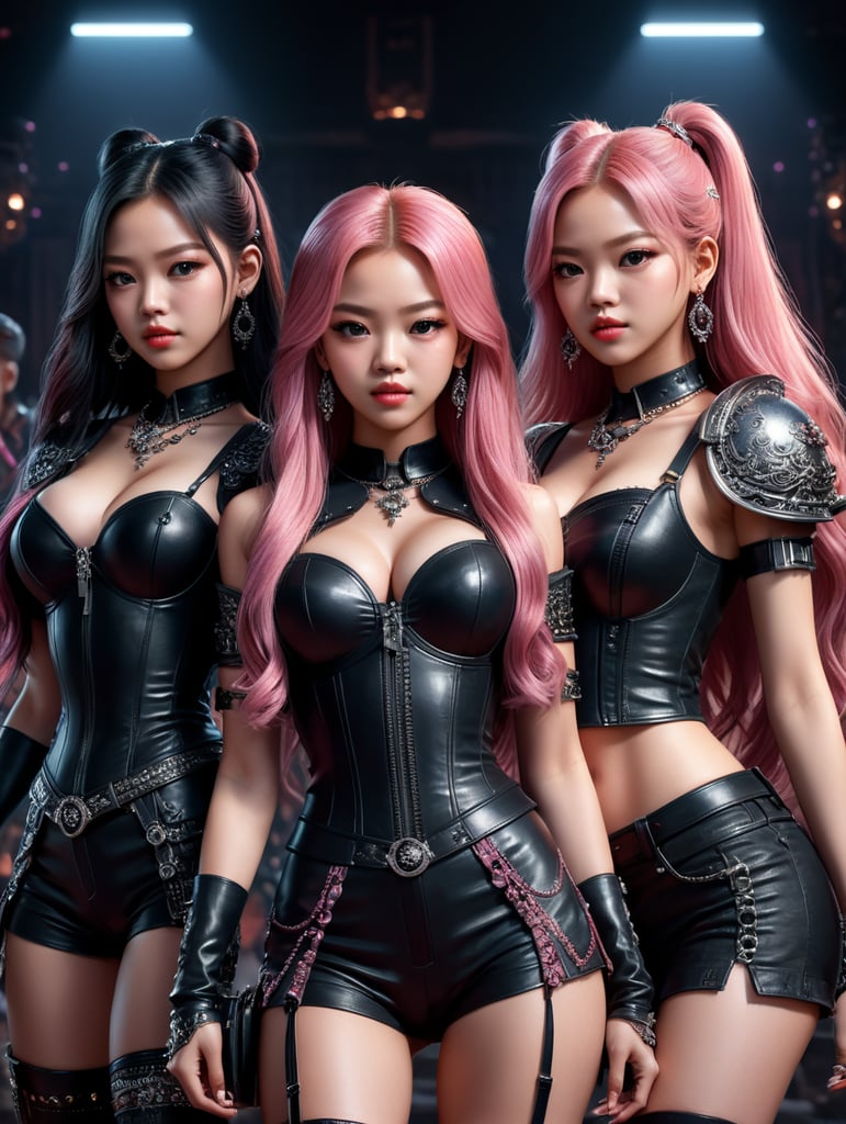 Blackpink in the style of Disney Animation