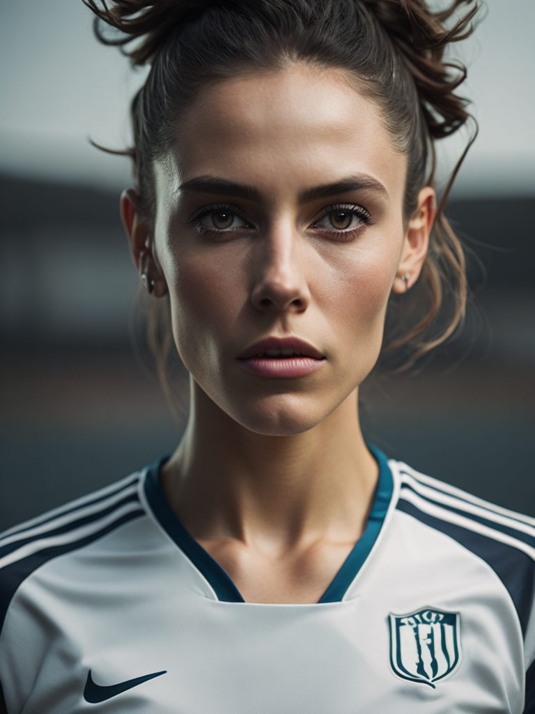 Epic Portrait of a Women Soccer Player, Fifa Women's World Cup, Dennmark