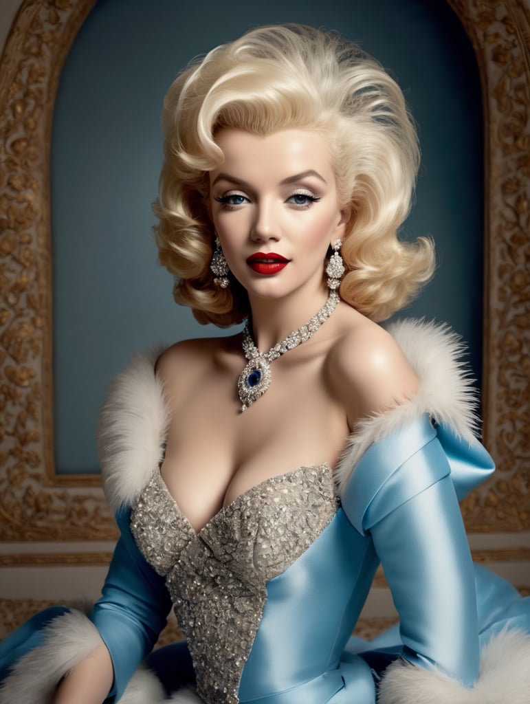 "Marilyn Monroe on vogue Magazine, editorial photoshoot