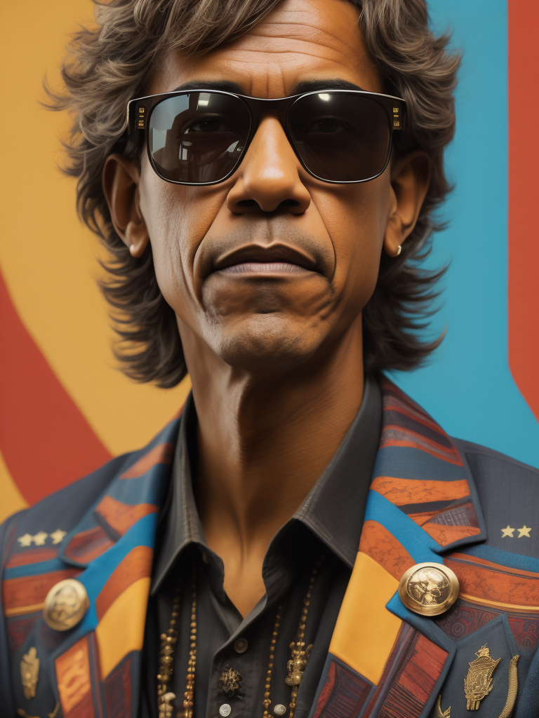 Barack Obama seated at the Resolute Desk in the Oval Office, surrounded by a collection of family photos and memorabilia, giving a glimpse of his personal life and values, the soft afternoon light streaming in, creating a serene and intimate setting, Realistic photography with a Nikon DSLR, using a wide-angle lens to capture the entire scene with clarity, --ar 16:9 --v 5.