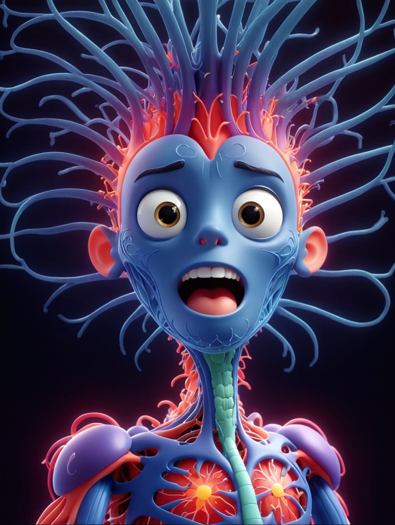 Create an animation of the sympathetic nervous system