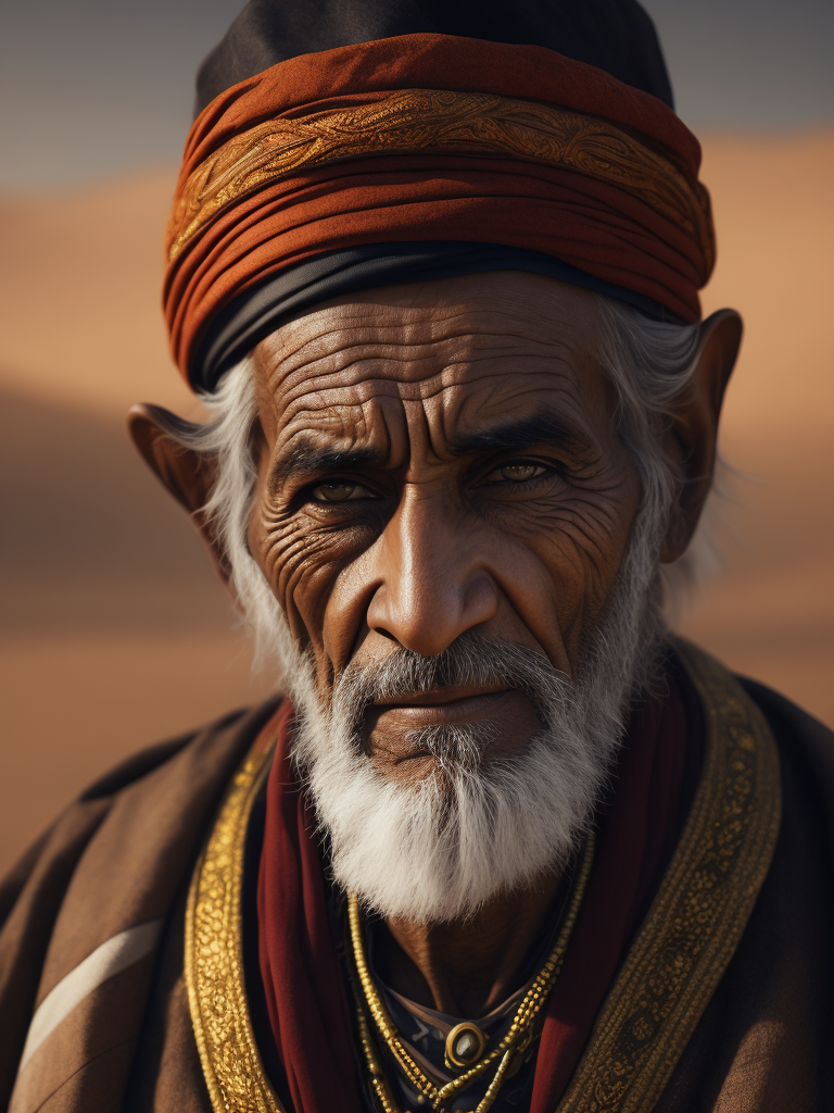 native omani old man in national dress