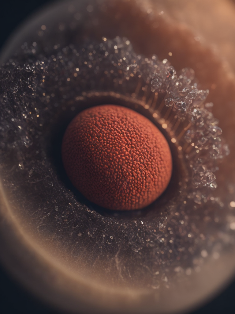 blood cell, organic, under microscope, photorealistic