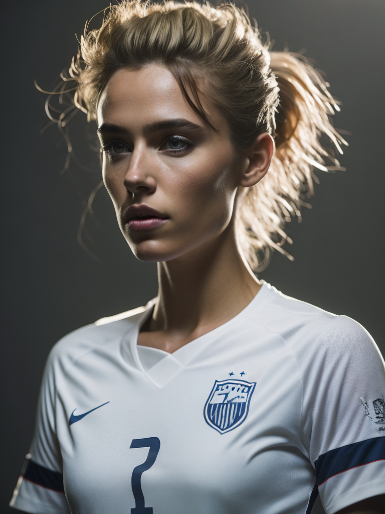 Epic Portrait of a Women Soccer Player, Fifa Women's World Cup, Dennmark