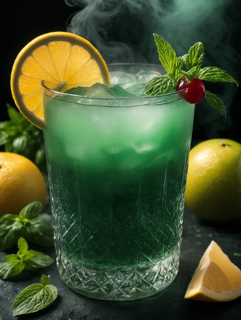 Cocktail green mist