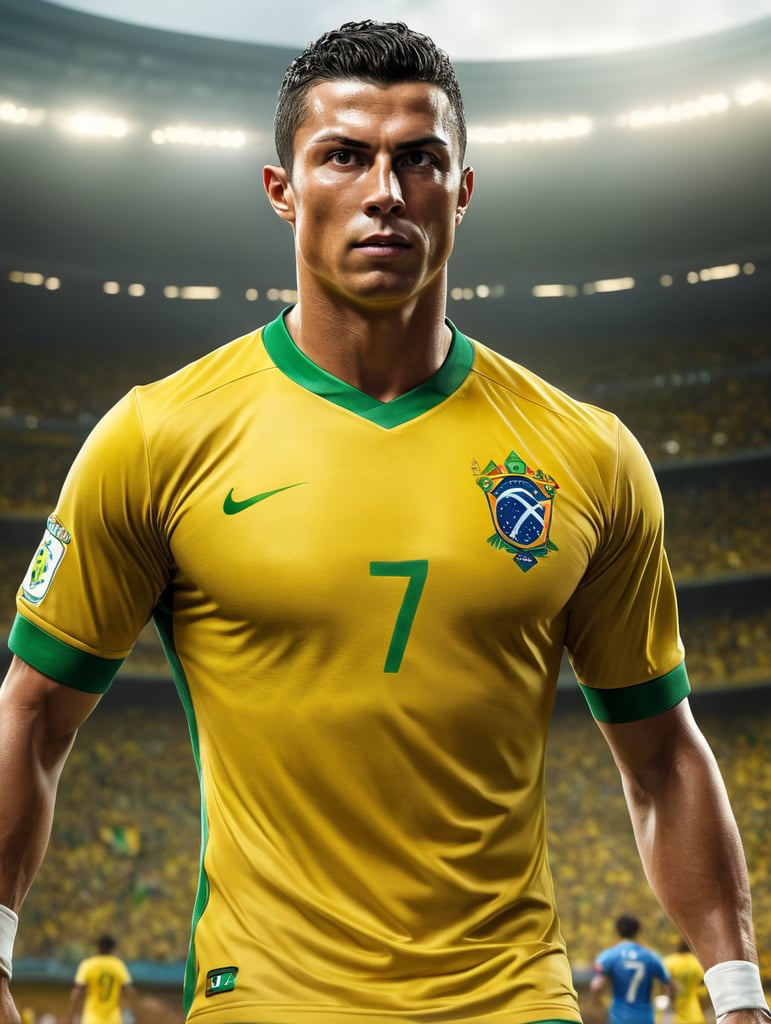 cristiano ronaldo brazil shirt football athlete sports team brazil world cup brazilian football jersey famous athletes