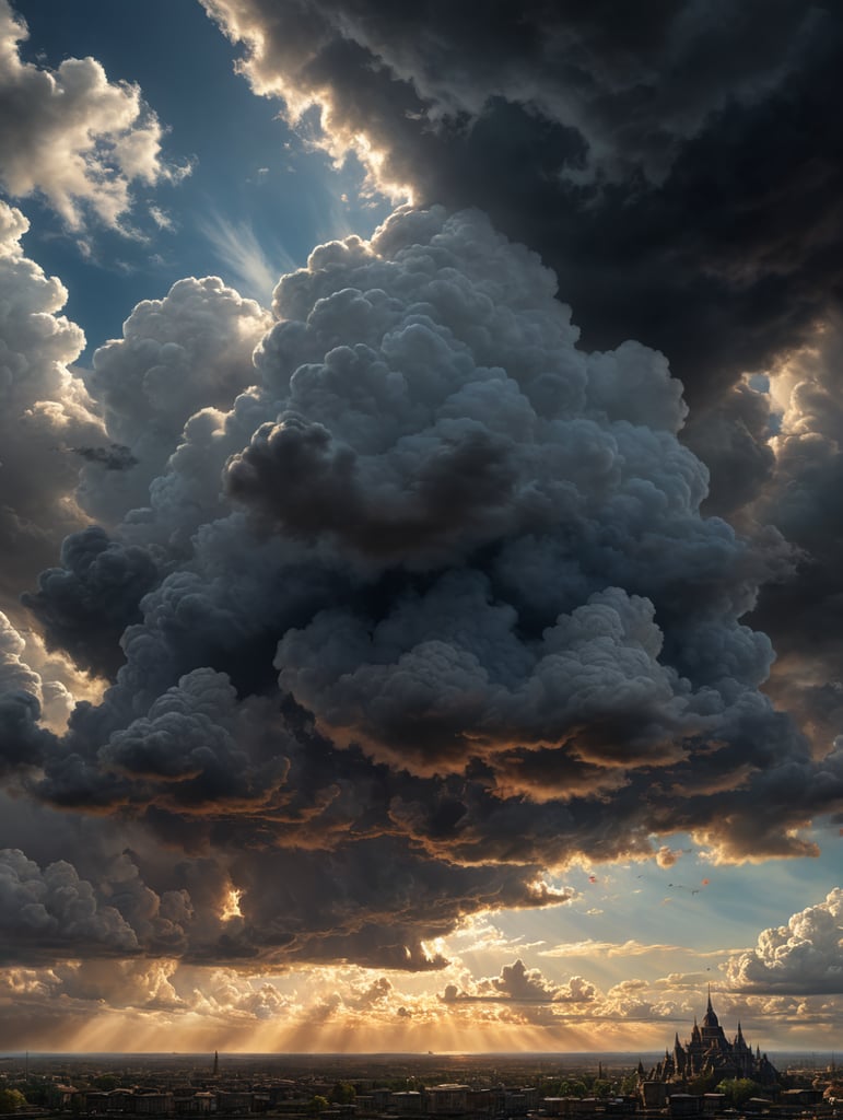 make letters OC as clouds in sky