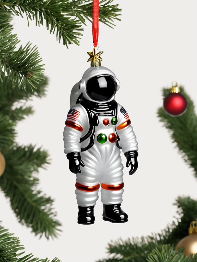 astronaut small glass glass figure, Christmas toy for the Christmas tree