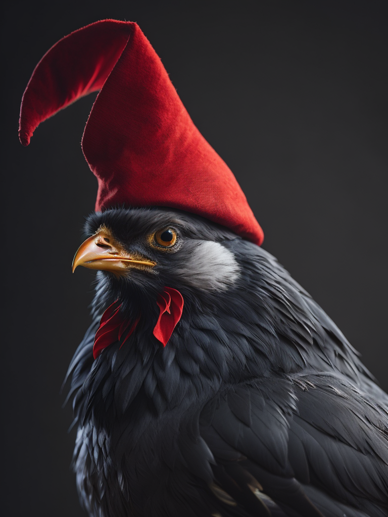 Chicken with red hat