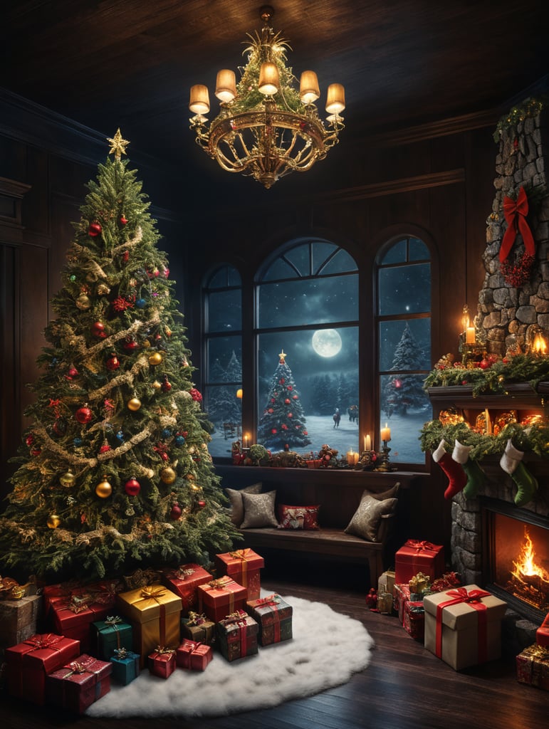 Christmas overlay image, background, realistic