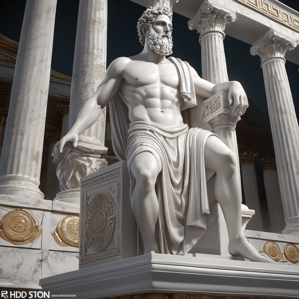 Greek Statue, ONLY WHITE COLOR, white theme