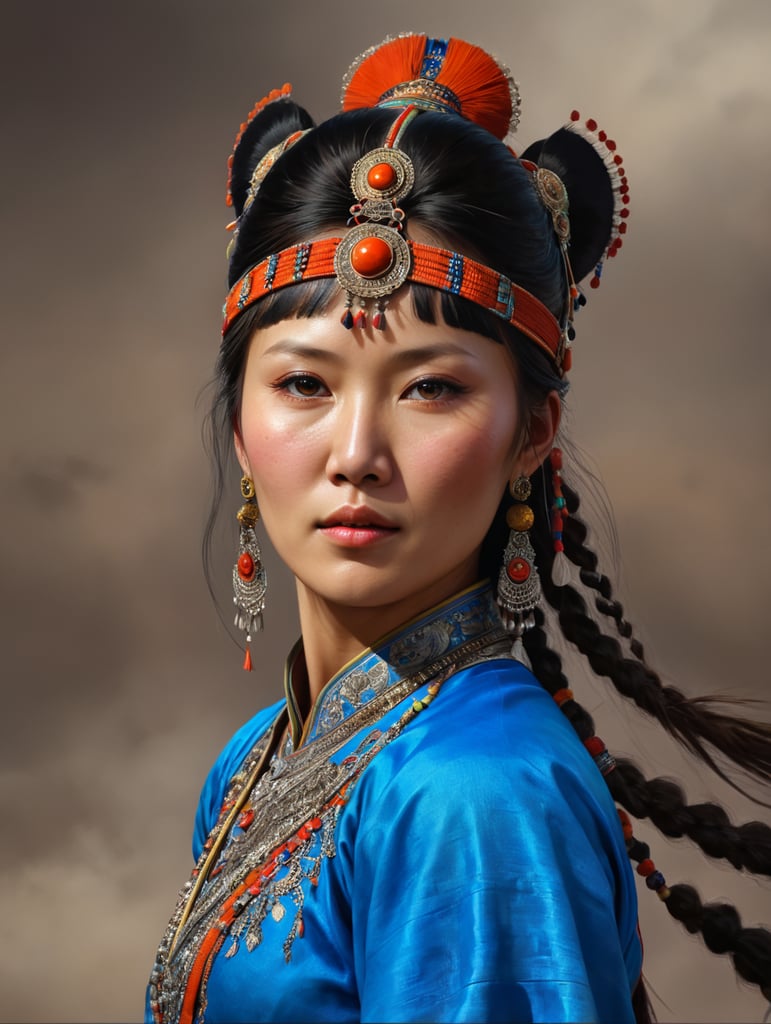 portrait of a Buryat woman