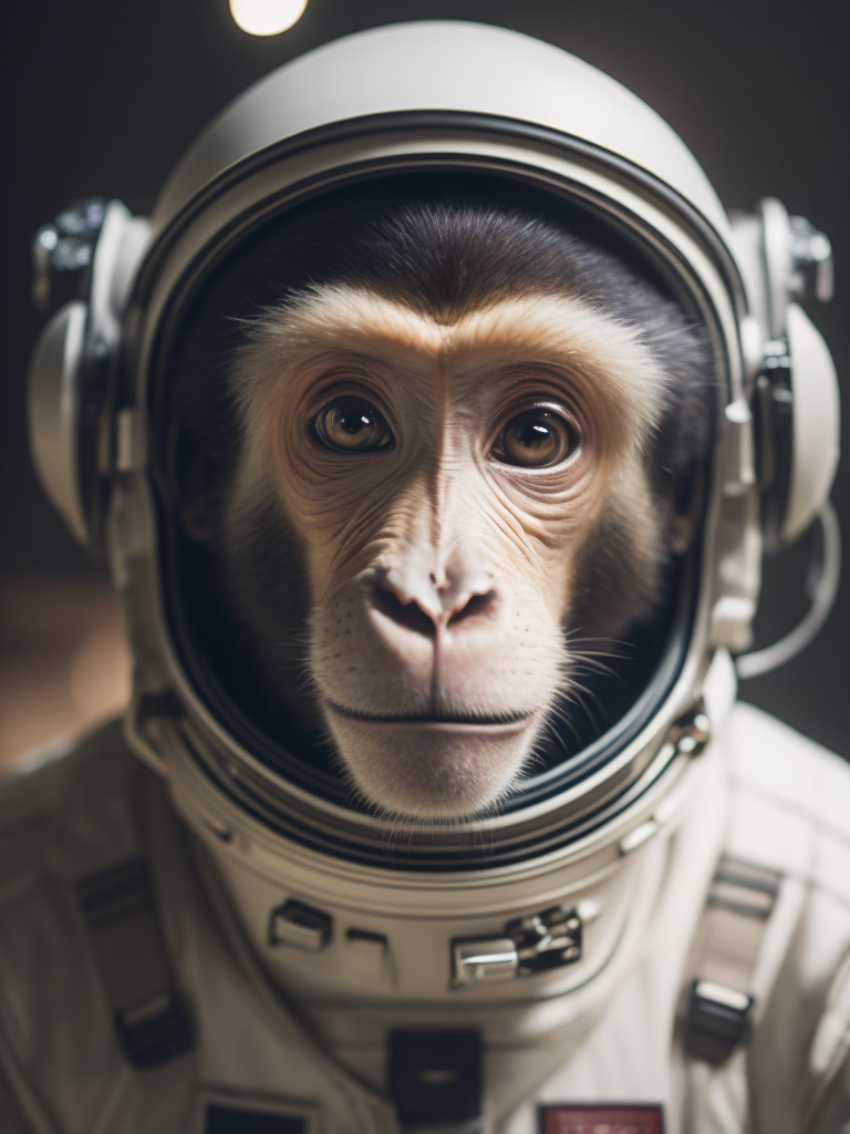 a monkey astronaut