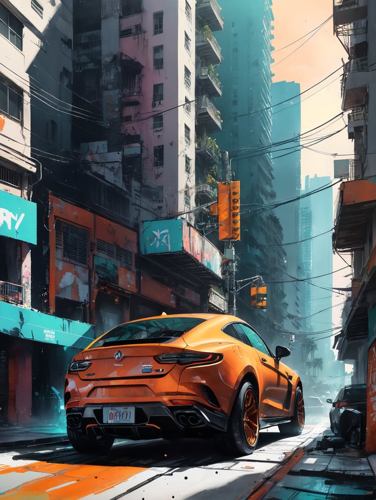 plan black glossy pre-workout tub sitting in the middle of a lively miami street