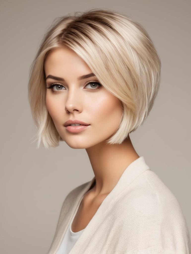 Hot blonde short hair