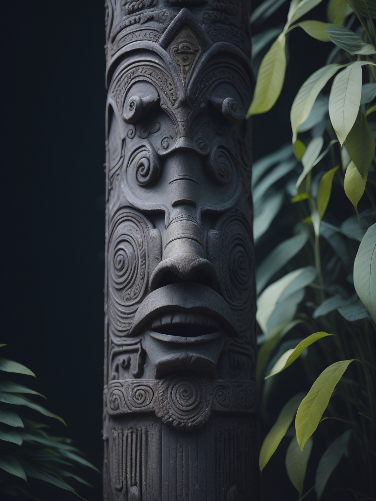 maori totem pole