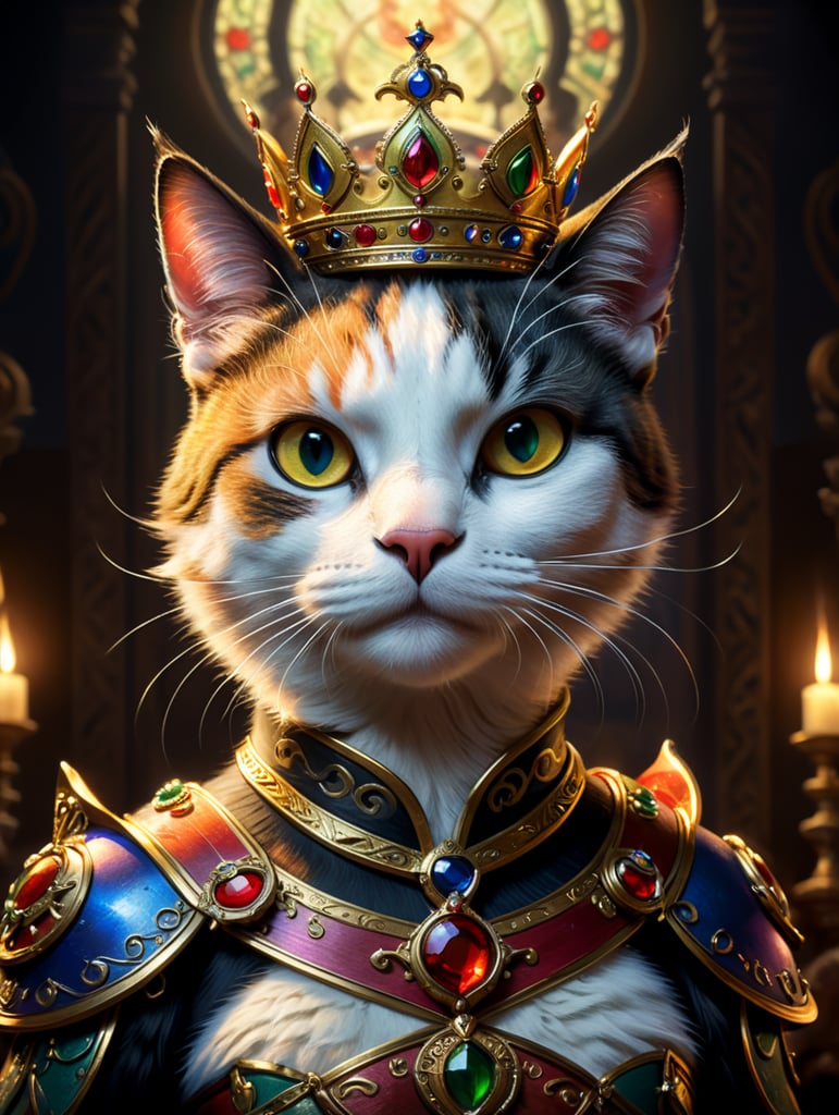 Disney Pixar inspired movie poster with the title Maria in the image a tricolor queen cat