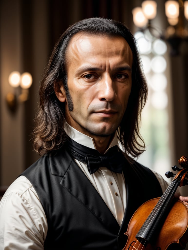 Photo Portrait Niccolò Paganini, Paganini in real life