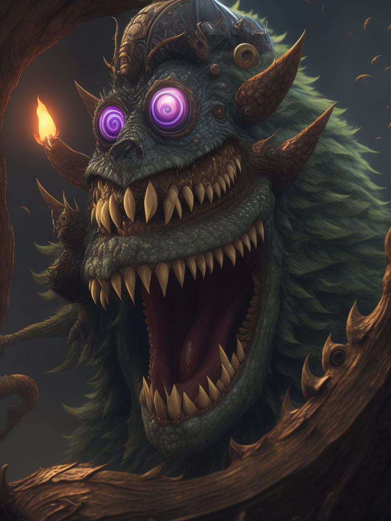 Many monsters, doodle art style, colorful, funny