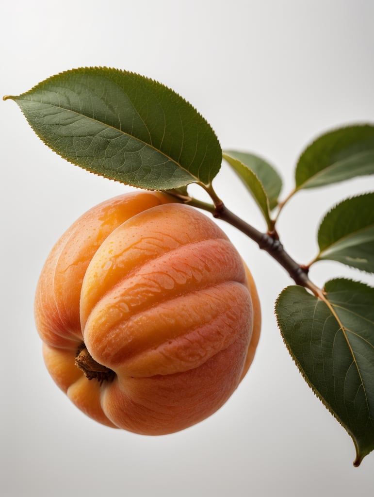 1 albicocca su fondo bianco