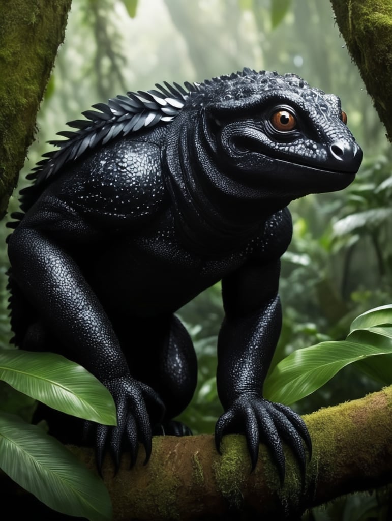 Kocsu: The Mysterious Inhabitant of the Rainforest Welcome to the depths of the Rainforest, where Kocsu, a unique and mystical creature, has found its home. This small, black, slimy animal is not just a simple creature but one of the most important inhabitants and wonders of the rainforest. Appearance: Kocsu is a creature with black, slimy skin, and its slippery surface helps it move effortlessly through the dense rainforest. With its unique appearance and shimmering feathers, it almost magically blends into its surroundings. Size and Shape-shifting: Though small in stature, Kocsu possesses a special ability: the power to change its body size, adapting to various situations for survival. This allows it to easily adjust to the diverse terrains of the rainforest. Diet: Kocsu enjoys feasting on tropical fruits such as bananas and mangoes. However, occasionally, it consumes smaller animals, contributing to the balance of the rainforest ecosystem. Behavior: During the night, Kocsu spend