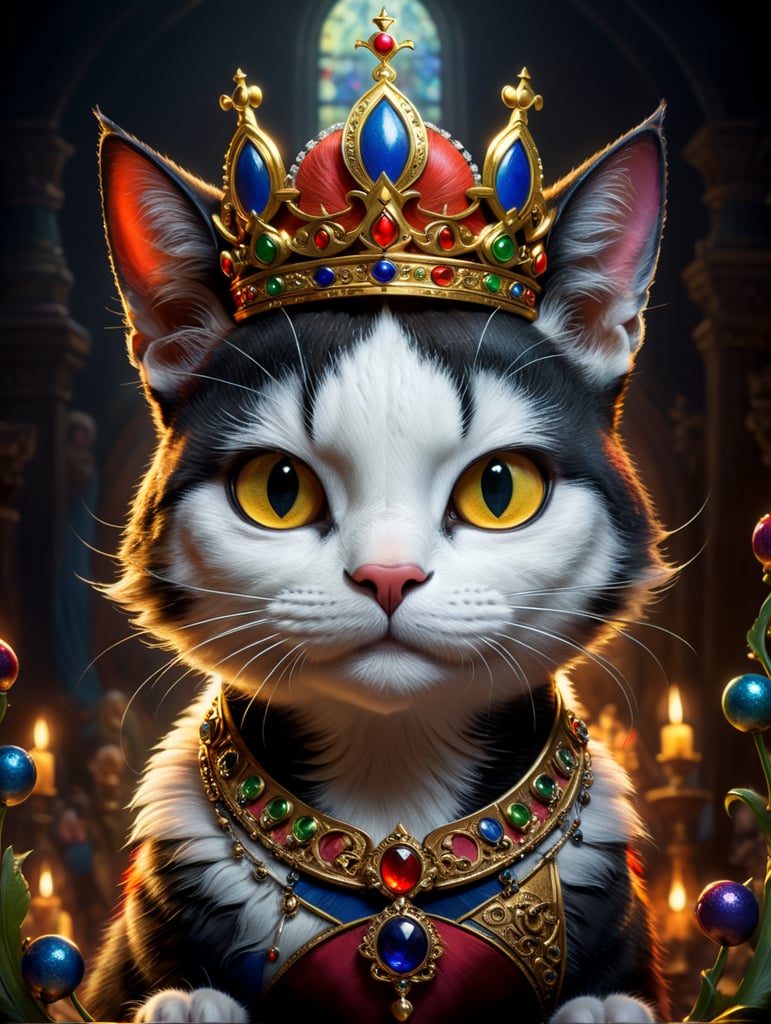 Disney Pixar inspired movie poster with the title Maria in the image a tricolor queen cat