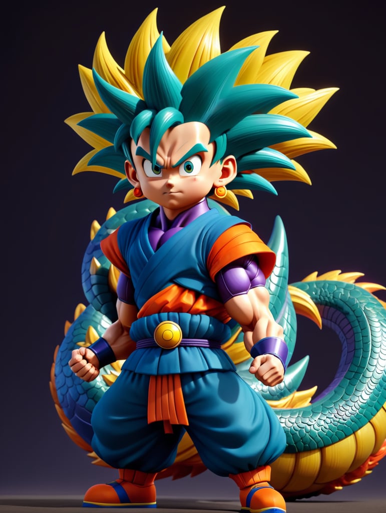 Generate dragon ball characters with powerful forms