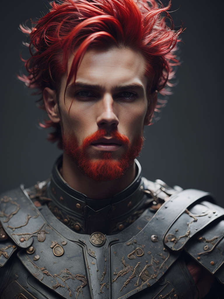 warrior red head man