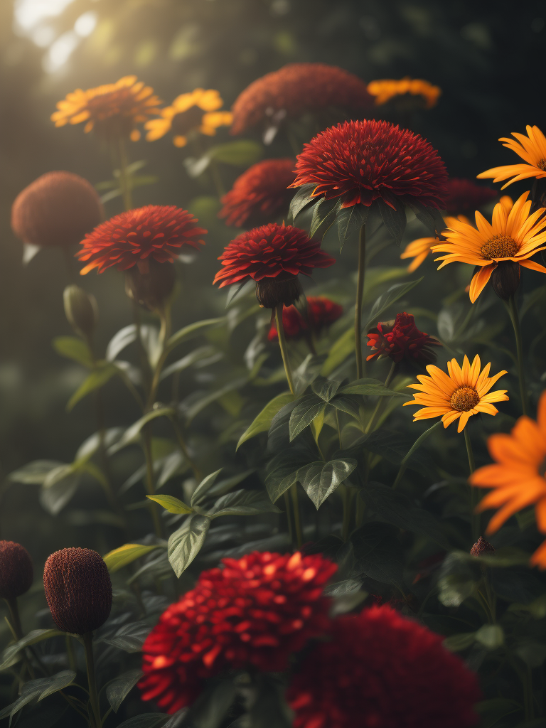 Beautiful garden flowers