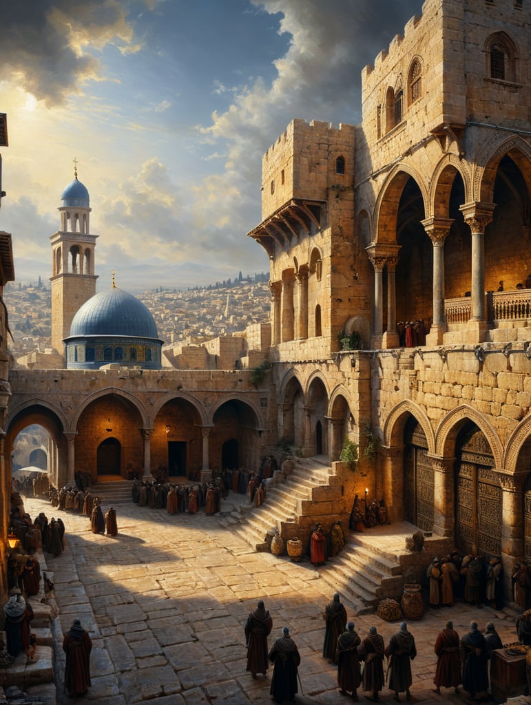 Jerusalem renaissanse oil painting