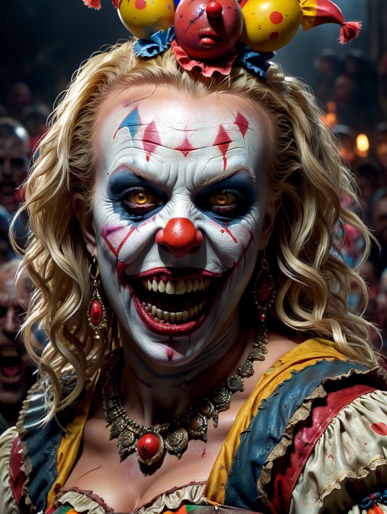 Britney Spears scary zombie clown
