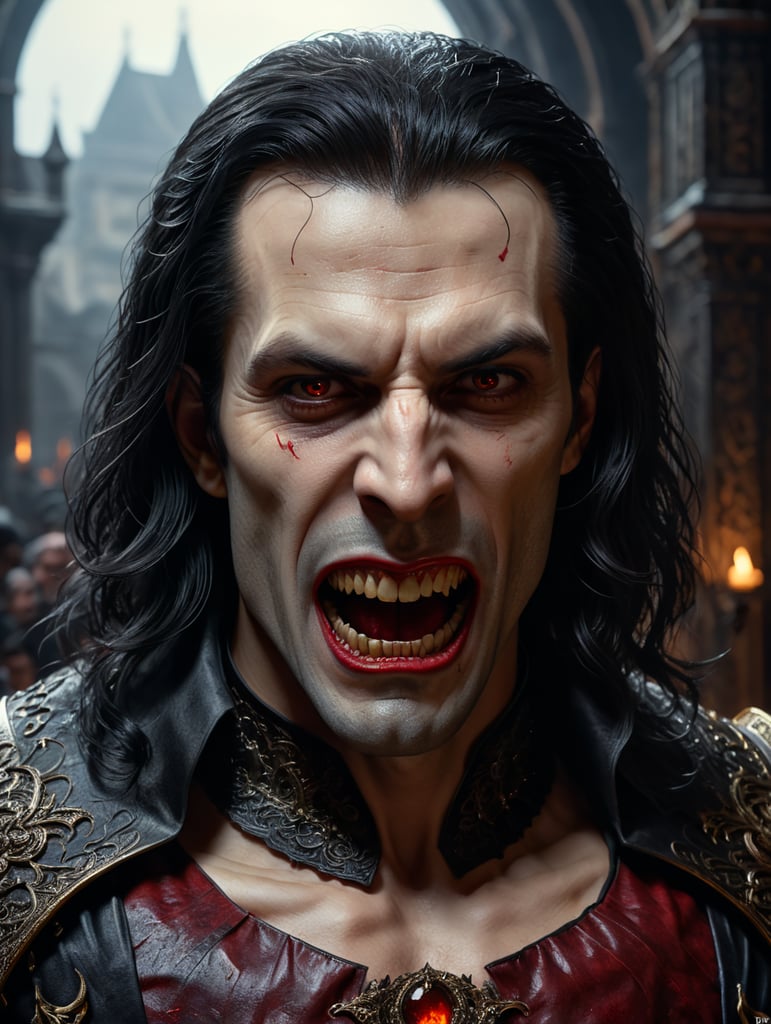 Vampire with black hair
