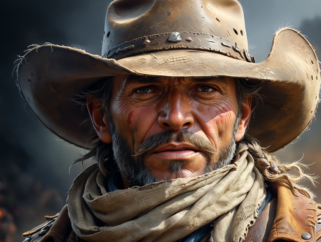 Premium Free ai Images | cowboy face