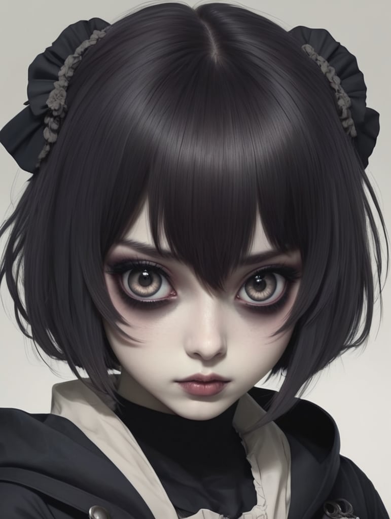 anime creepy girl dark